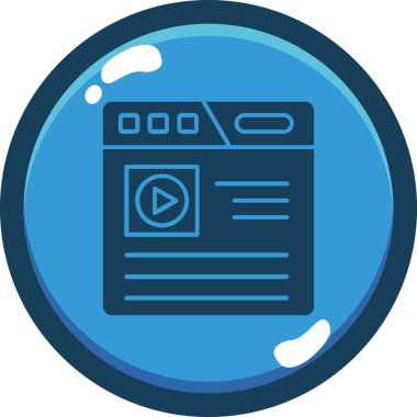 Tarayıcı web sayfası simgesi doldurulmuş ana hatlar biçiminde