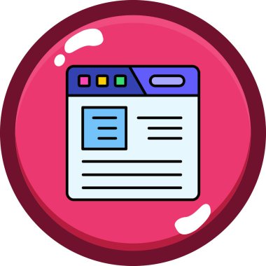 Web tasarım ikonu vektör illüstrasyonu