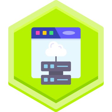 Bulut veri teknolojisi simgesi doldurulmuş ana hat biçimi