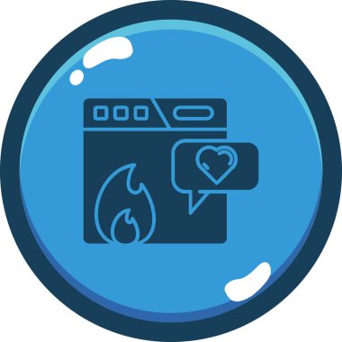 Gaz sobası. Basit resimleme