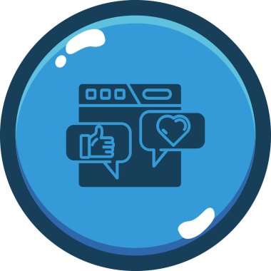 Konuşma baloncuklu kalp. vektör illüstrasyonu