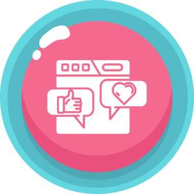 aşk vektör simgesi modern illüstrasyon