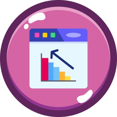 İş grafiği Web simgesi basit illüstrasyon