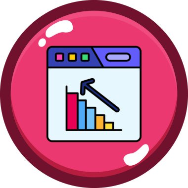 diyagram simgesi, vektör illüstrasyonlu çizelge