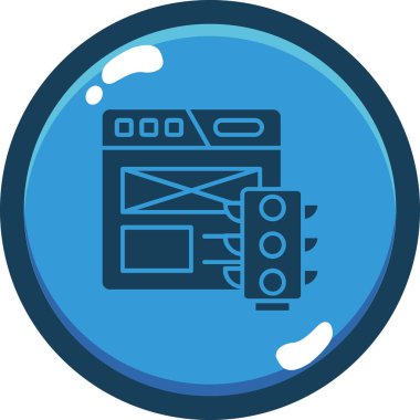 Tarayıcı. Web simgesi basit illüstrasyon