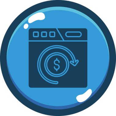 - Makine. Web simgesi basit illüstrasyon