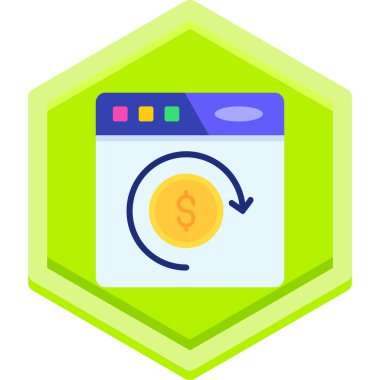 Para için. Web simgesi basit illüstrasyon