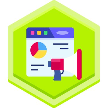 Düz simgesi pazarlama, illüstrasyon vektör