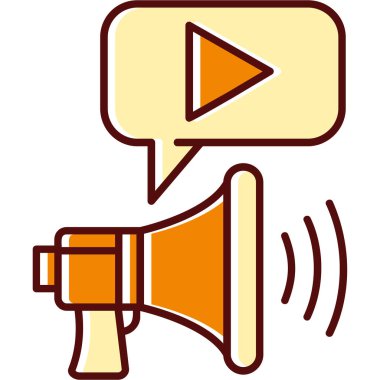 Hoparlör simgesi, vektör illüstrasyonu