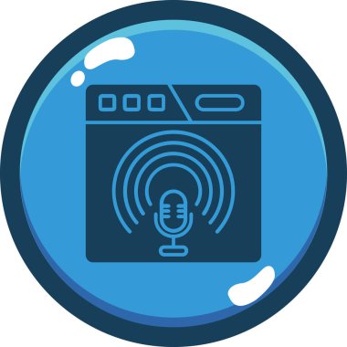 radyo simgesi vektör illüstrasyonu