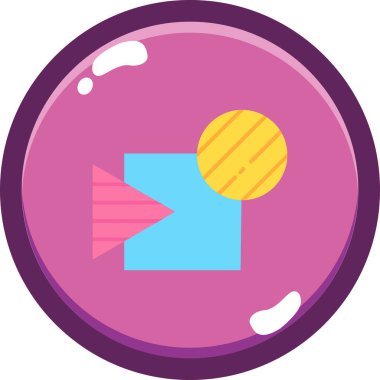 Simge simgesinin vektör illüstrasyonu