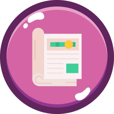 Belge simgesinin vektör illüstrasyonu