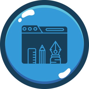 Çamaşır makinesi. Basit illüstrasyon