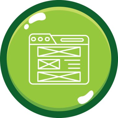 Tarayıcı web simgesi beyazda izole edildi