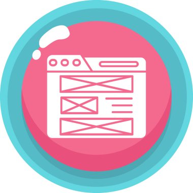 Tarayıcı. Web simgesi basit illüstrasyon