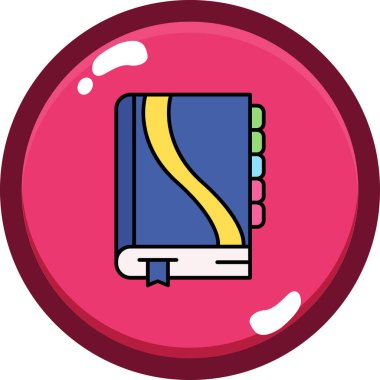 kitap simgesi vektör illüstrasyonu