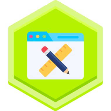 Kalem. Web simgesi basit illüstrasyon