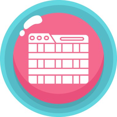 Klavye. Web simgesi basit illüstrasyon