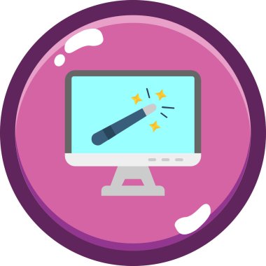 Bir bilgisayarın vektör illüstrasyonu