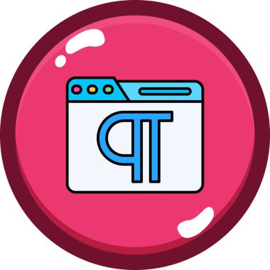 Çamaşır makinesi. Basit simge