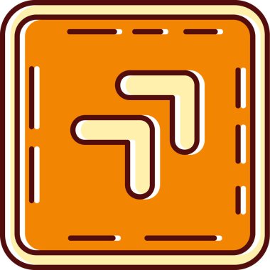 Bir haritanın çizgi film simgesinin vektör çizimi