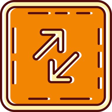 Tek bir harf simgesinin vektör illüstrasyonu