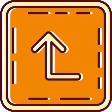 Ok sol vektör simgesi bir çerçeve içinde