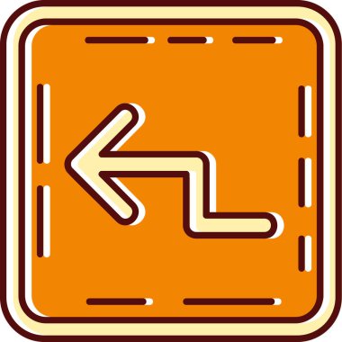 yön sol simgesi, vektör illüstrasyonu