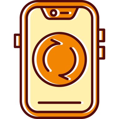 akıllı saat simgesi, vektör çizimi beyaz arkaplanda izole edildi