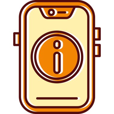 akıllı telefon aygıtı simgesi, vektör illüstrasyonu