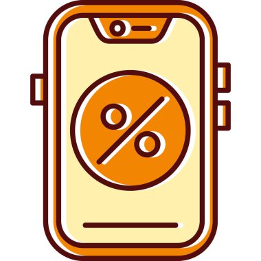 cep telefonu simgesi, basit vektör illüstrasyonu