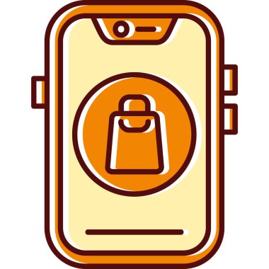 mobil akıllı saat simgesi renk vektörü çizimi