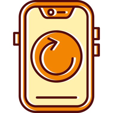 akıllı telefon simgesine sahip akıllı saat, vektör illüstrasyonu