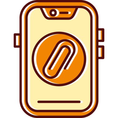 akıllı telefon simgesi renk dış hat vektörü