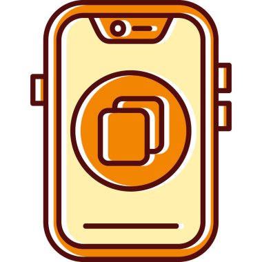 Cep telefonu. Web simgesi vektör illüstrasyonu