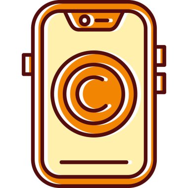 Cep telefonu. Web simgesi basit illüstrasyon