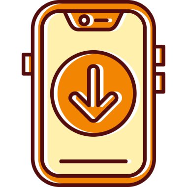 Cep telefonu. Web simgesi basit illüstrasyon