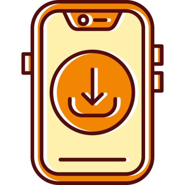 Akıllı telefon, resimleme, beyaz arkaplanda vektör