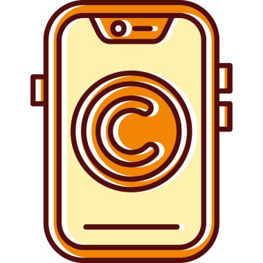 Akıllı telefon. Web simgesi basit illüstrasyon