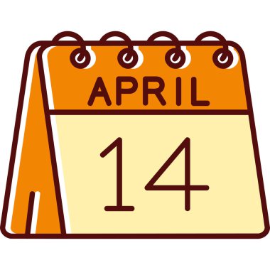 Nisan Nisan takvimi simgesi ana hat biçiminde