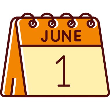 Haziran takvim simgesi tasarım