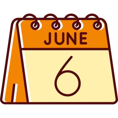 Basit tasarımda haziran takvimi simgesi