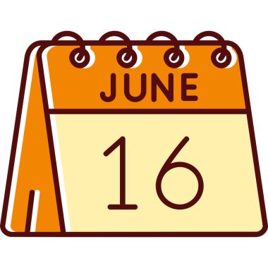 takvim Haziran simgesi vektör illüstrasyon tasarımı