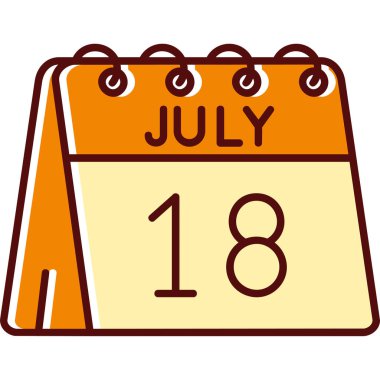 Beyaz arkaplanda takvim simgesi tasarımı, vektör illüstrasyonu