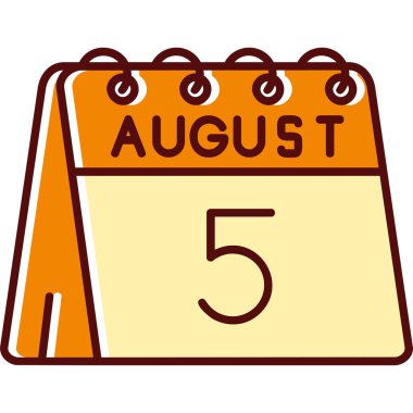 Temmuz takvim simgesi, vektör illüstrasyonu