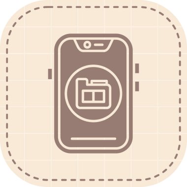 Bir smartphone simge vektör çizim