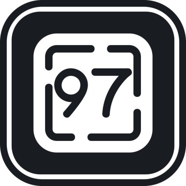 9 numaralı simgenin vektör illüstrasyonu