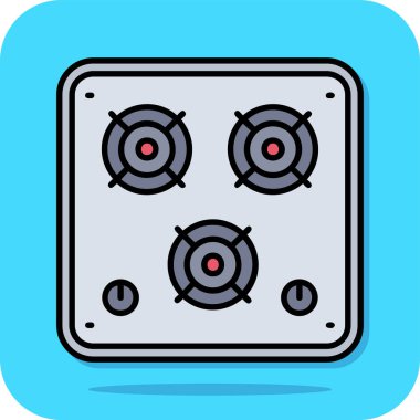 gaz tankı simgesi, vektör illüstrasyonu