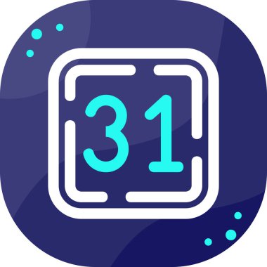 Beyaz arkaplanda izole edilmiş takvim simgesi ve vektör illüstrasyonu