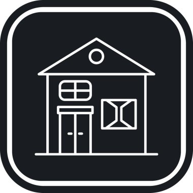 Ev. Web simgesi basit illüstrasyon